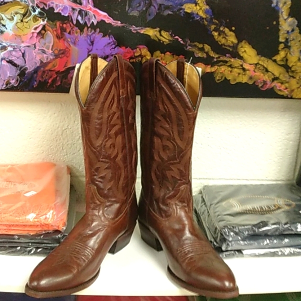 Men's ROPER brown leather Boots, Sz 11D